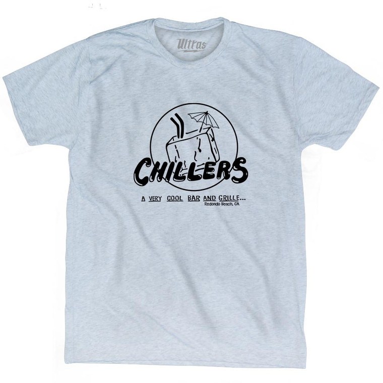 Chillers Bar Redondo Beach California Adult Tri-Blend T-Shirt - Athletic White