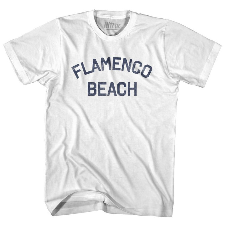 Flamenco Beach Womens Cotton Junior Cut T-Shirt - White