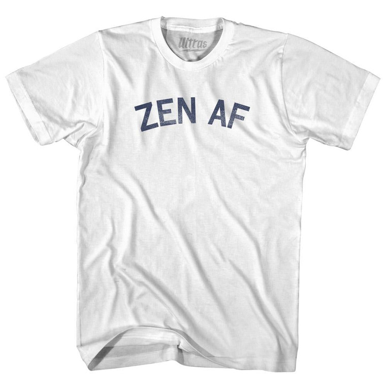 Zen Af Womens Cotton Junior Cut T-Shirt - White