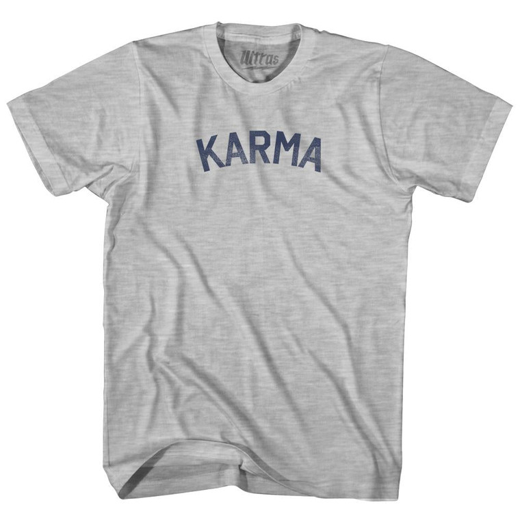 Karma Womens Cotton Junior Cut T-Shirt - Grey Heather