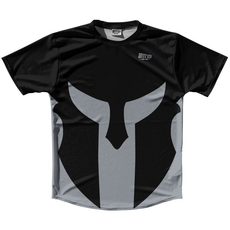 Spartan Running Shirt Track Cross Made In USA - Black And Grey Dark