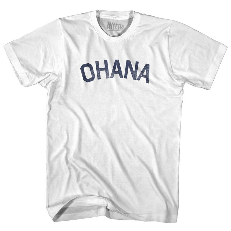 Ohana Hawaiian Family Hawaii Womens Cotton Junior Cut T-shirt - White
