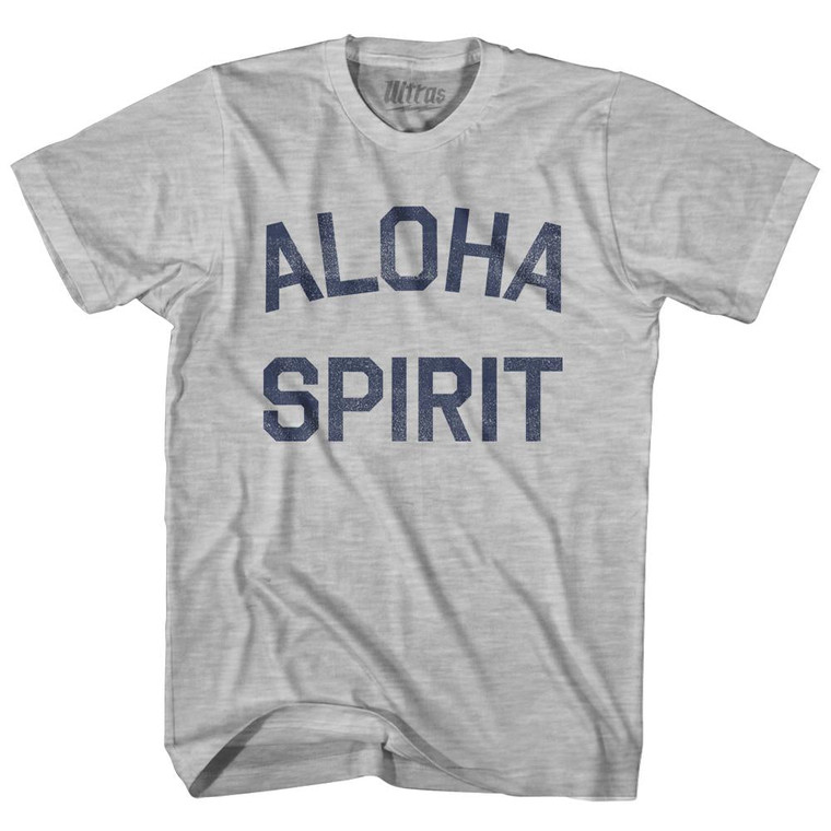 Aloha Spirit Womens Cotton Junior Cut T-Shirt - Grey Heather