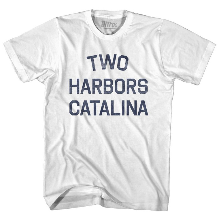 Two Harbors Catalina Island Adult Cotton T-shirt - White