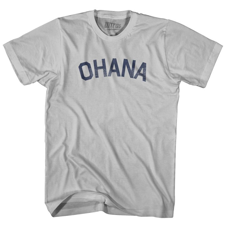 Ohana Hawaiian Family Hawaii Adult Cotton T-Shirt - Cool Grey