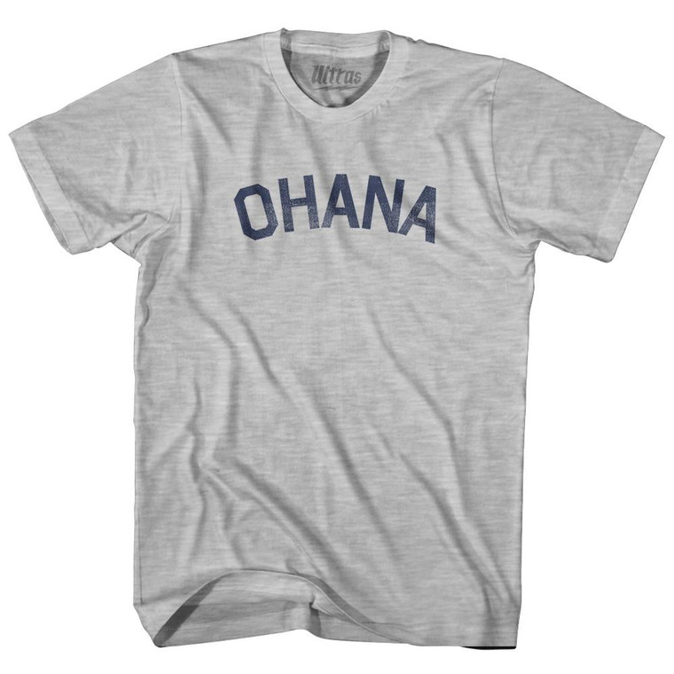 Ohana Hawaiian Family Hawaii Womens Cotton Junior Cut T-Shirt - Grey Heather