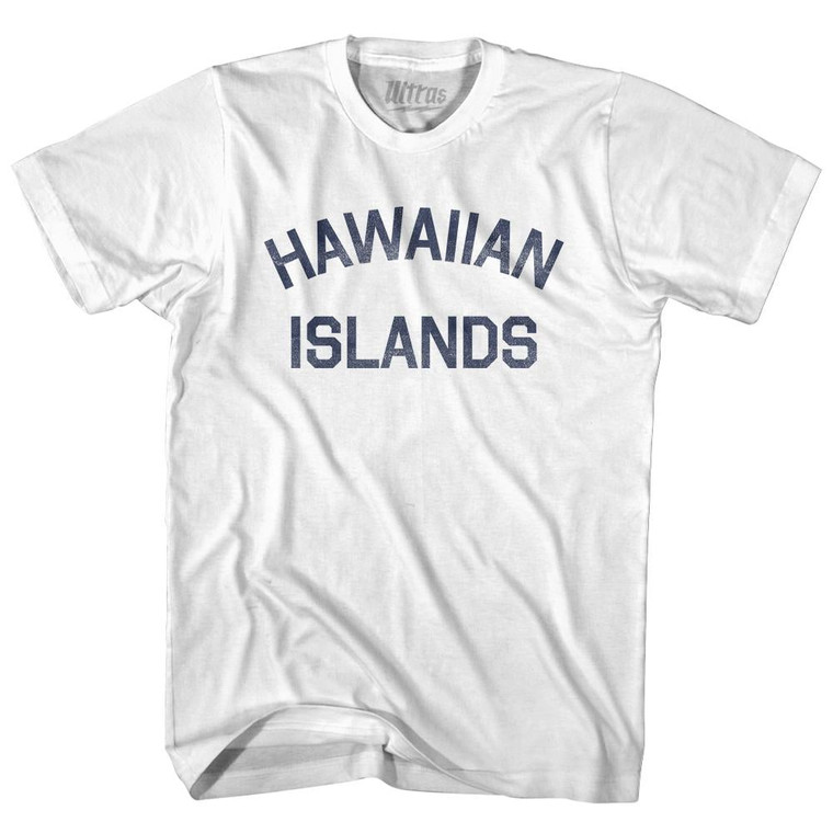 Hawaiian Islands Womens Cotton Junior Cut T-shirt - White