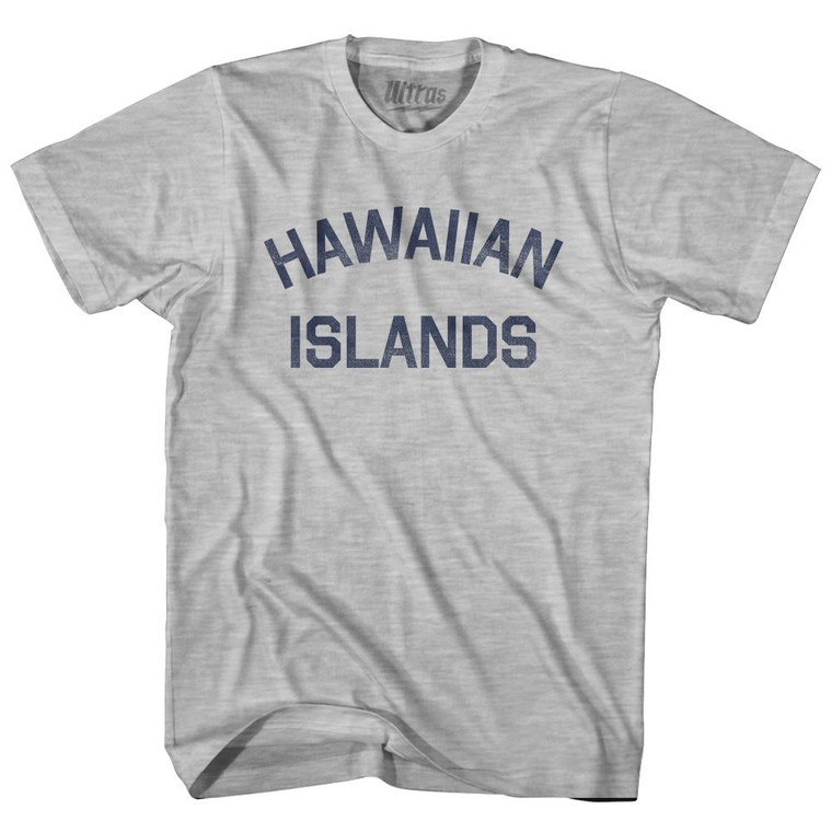 Hawaiian Islands Womens Cotton Junior Cut T-Shirt - Grey Heather