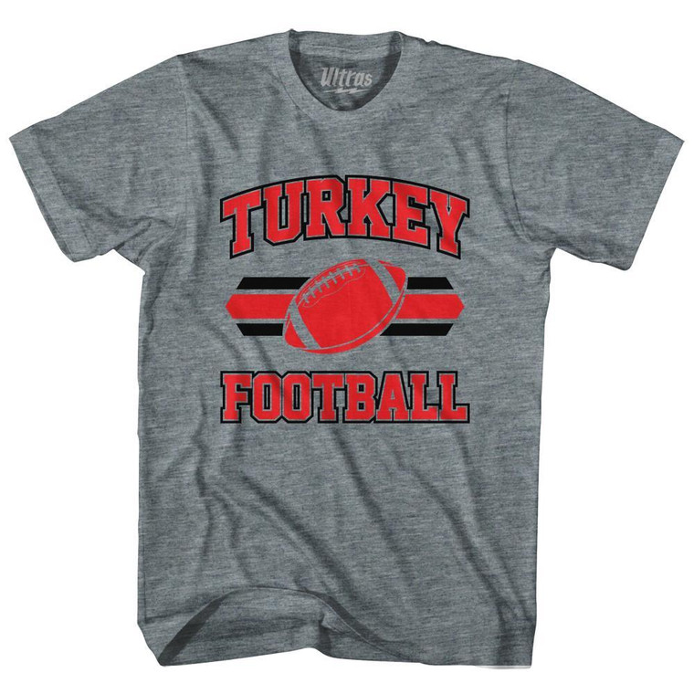 Turkey 90's Football Team Youth Tri-Blend - Athletic Grey