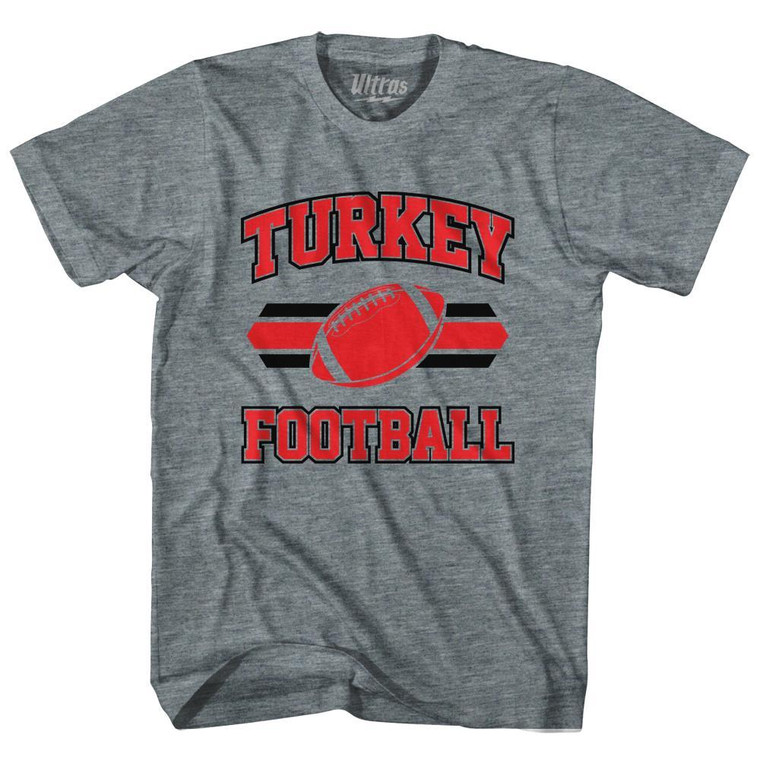 Turkey 90's Football Team Adult Tri-Blend - Athletic Grey