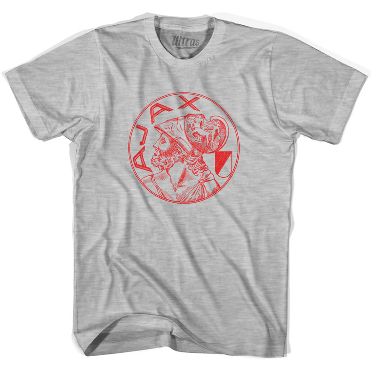 Ajax Amsterdam Women Cotton Text Soccer T-shirt - Grey Heather