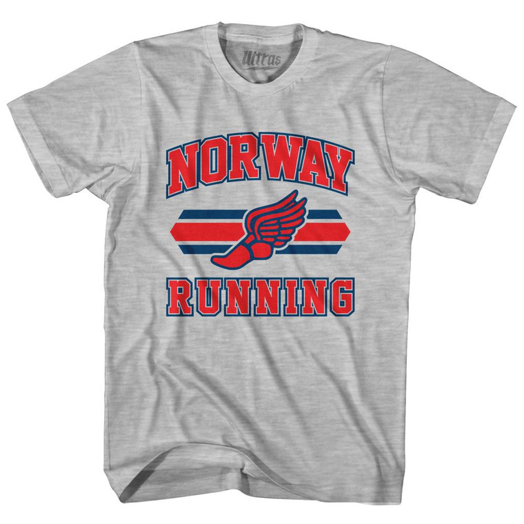 Norway 90's Running Team Cotton Youth T-Shirt - Grey Heather