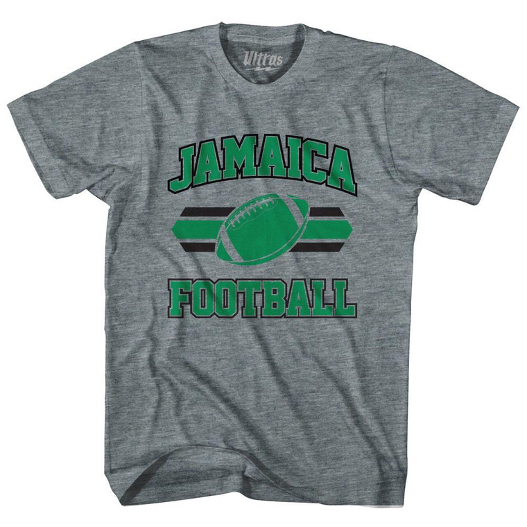 Jamaica 90's Football Team Adult Tri-Blend - Athletic Grey