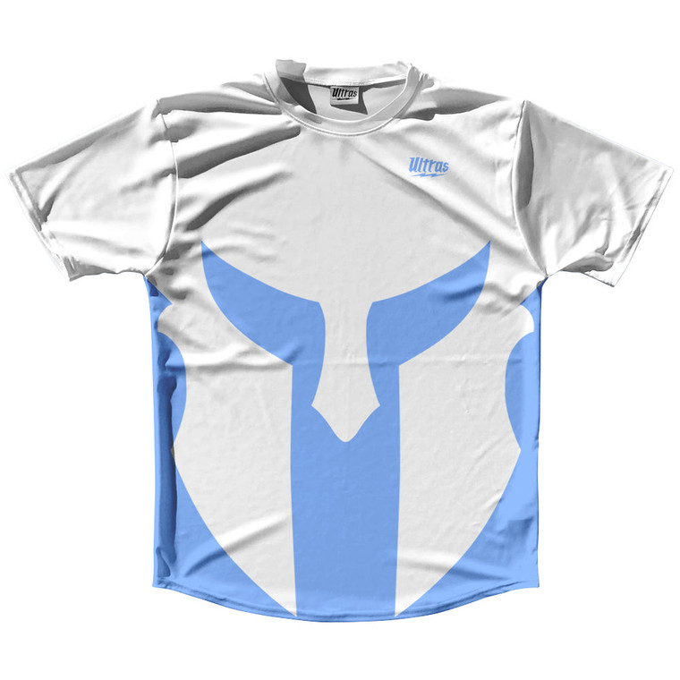 Spartan Running Shirt Track Cross Made In USA - White And Blue Carolina