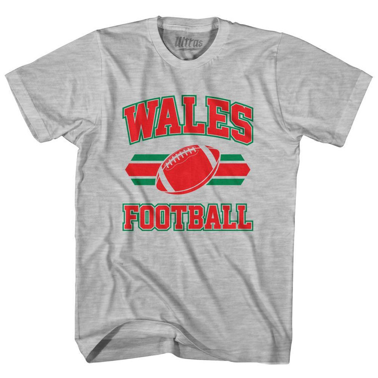 Wales 90's Football Team Adult Cotton - Grey Heather