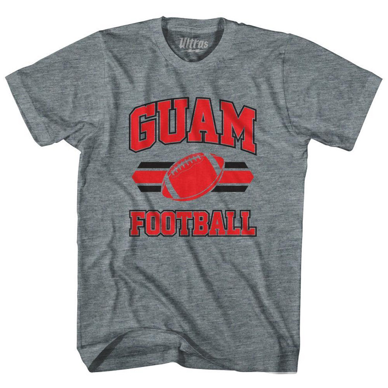 Guam 90's Football Team Adult Tri-Blend - Athletic Grey