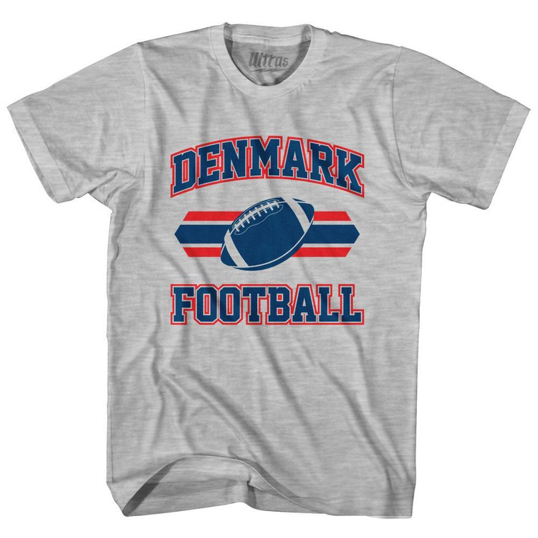 Denmark Republic 90's Football Team Youth Cotton - Grey Heather