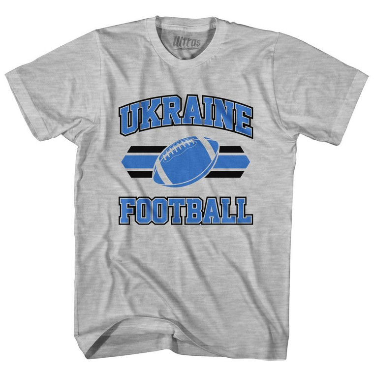 Ukraine 90's Football Team Youth Cotton - Grey Heather