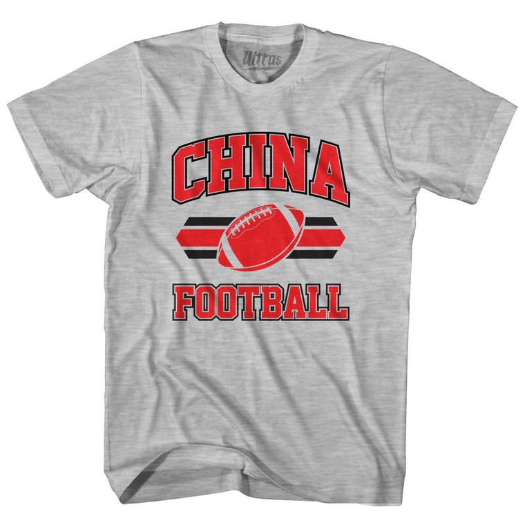 China 90's Football Team Adult Cotton - Grey Heather