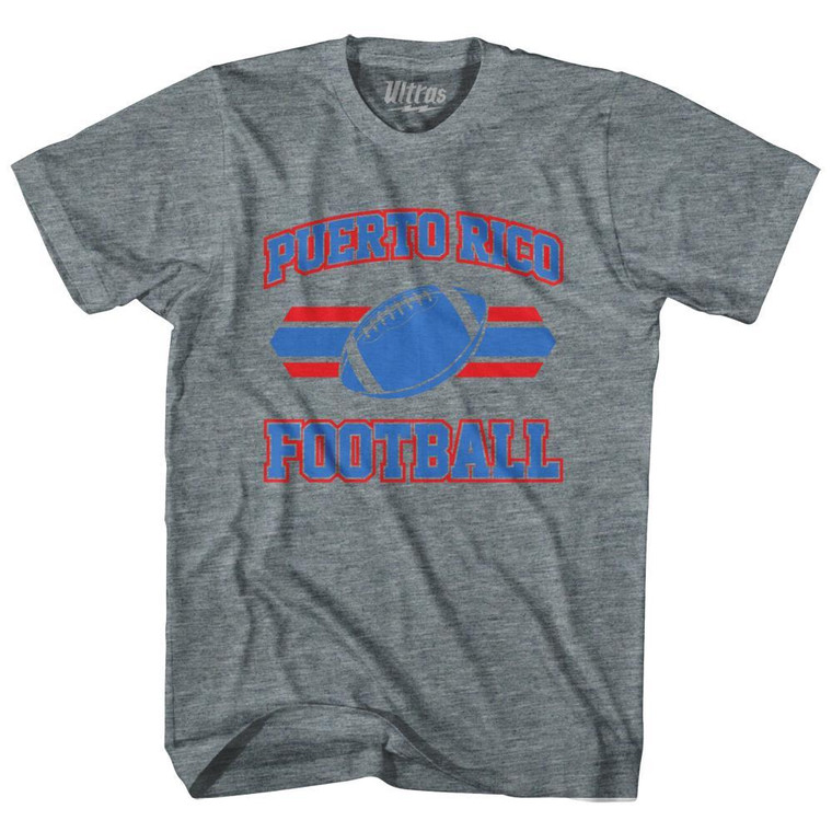 Puerto Rico 90's Football Team Youth Tri-Blend - Athletic Grey