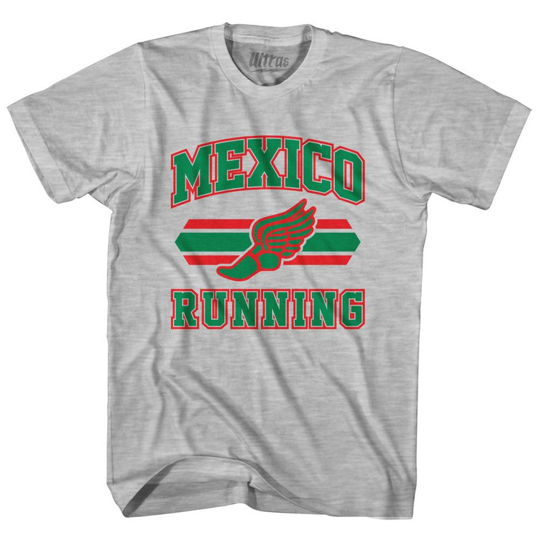 Mexico 90's Running Team Cotton Adult T-Shirt - Grey Heather