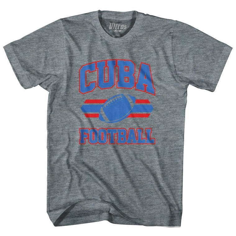 Cuba 90's Football Team Adult Tri-Blend - Athletic Grey