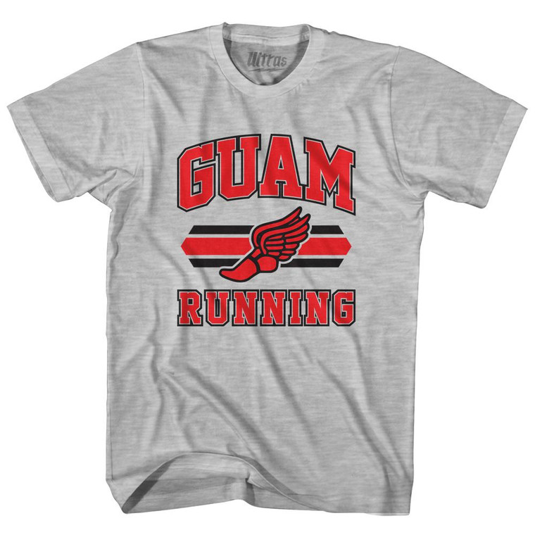 Guam 90's Running Team Cotton Adult T-Shirt - Grey Heather