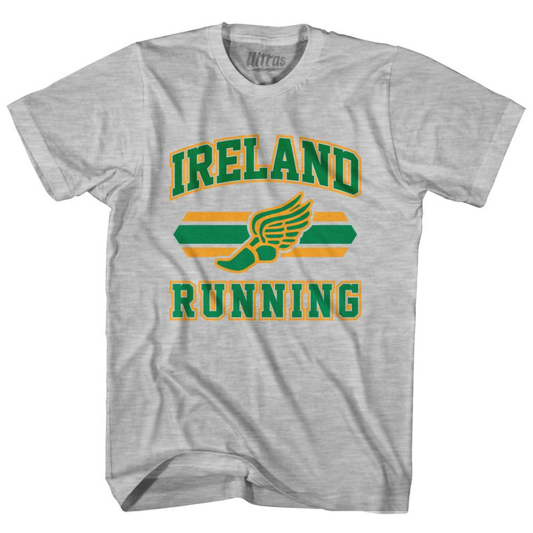 Ireland 90's Running Team Cotton Youth T-Shirt - Grey Heather