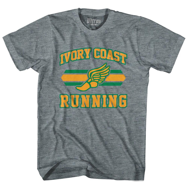 Ivory 90's Running Team Cotton Youth T-shirt - Athletic Grey