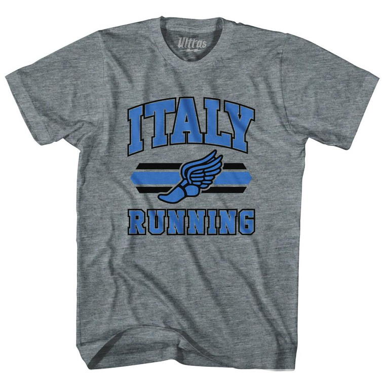 Italy 90's Running Team Cotton Youth T-shirt - Athletic Grey