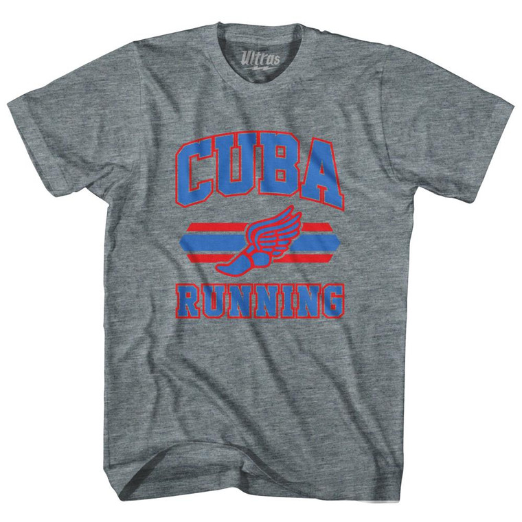 Cuba 90's Running Team Cotton Youth T-shirt - Athletic Grey