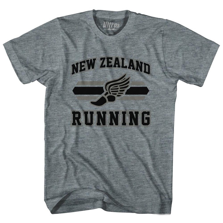 New Zealand 90's Running Team Cotton Adult T-shirt - Athletic Grey