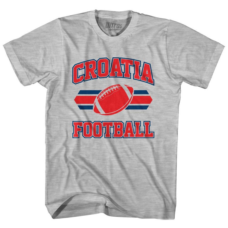 Croatia 90's Football Team Youth Cotton - Grey Heather