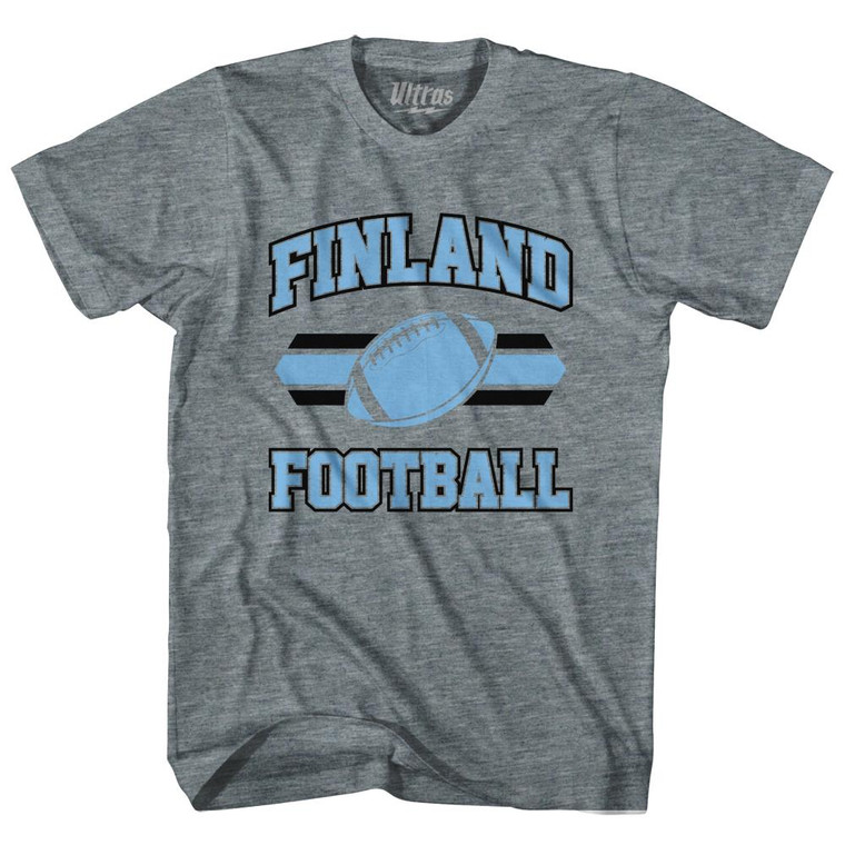 Finland 90's Football Team Adult Tri-Blend - Athletic Grey