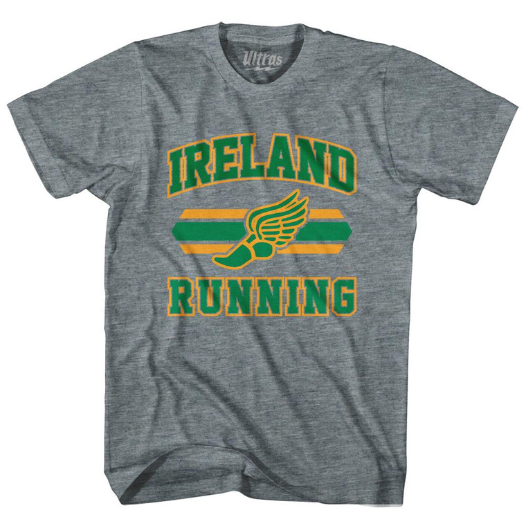 Ireland 90's Running Team Cotton Youth T-shirt - Athletic Grey