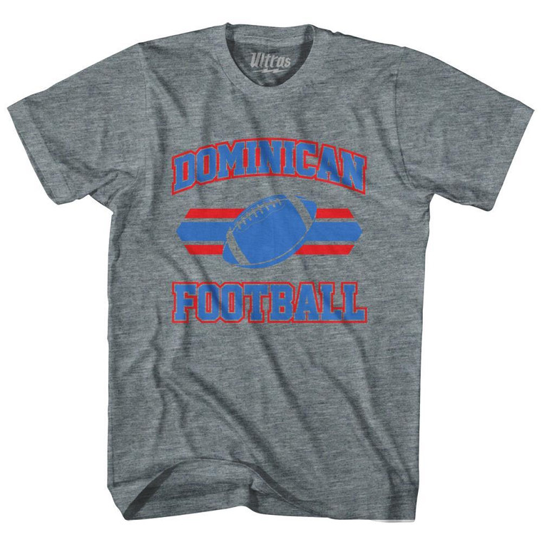 Dominican Republic 90's Football Team Youth Tri-Blend - Athletic Grey