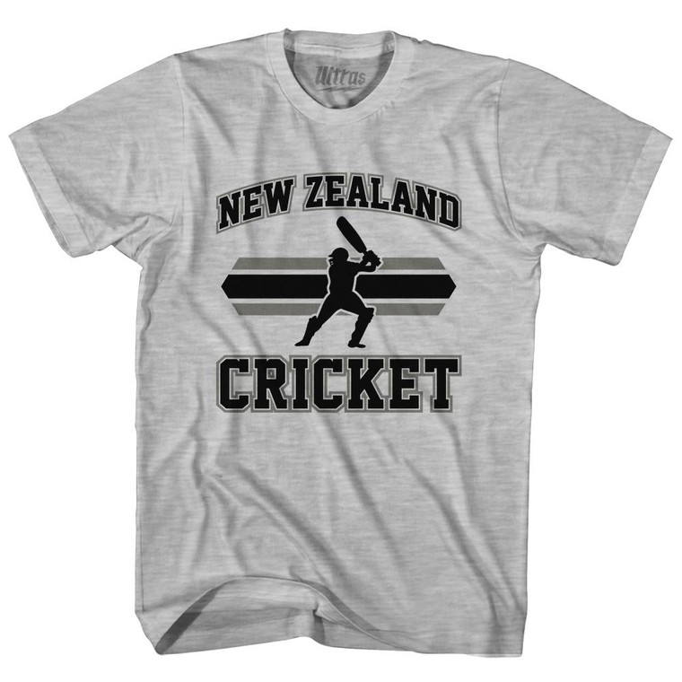 New Zealand 90's Cricket Team Cotton Youth T-Shirt - Grey Heather