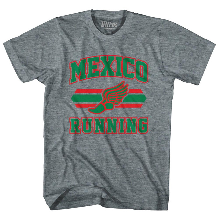 Mexico 90's Running Team Cotton Adult T-shirt - Athletic Grey