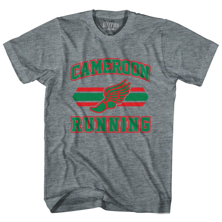 Cameroon 90's Running Team Cotton Youth T-shirt - Athletic Grey