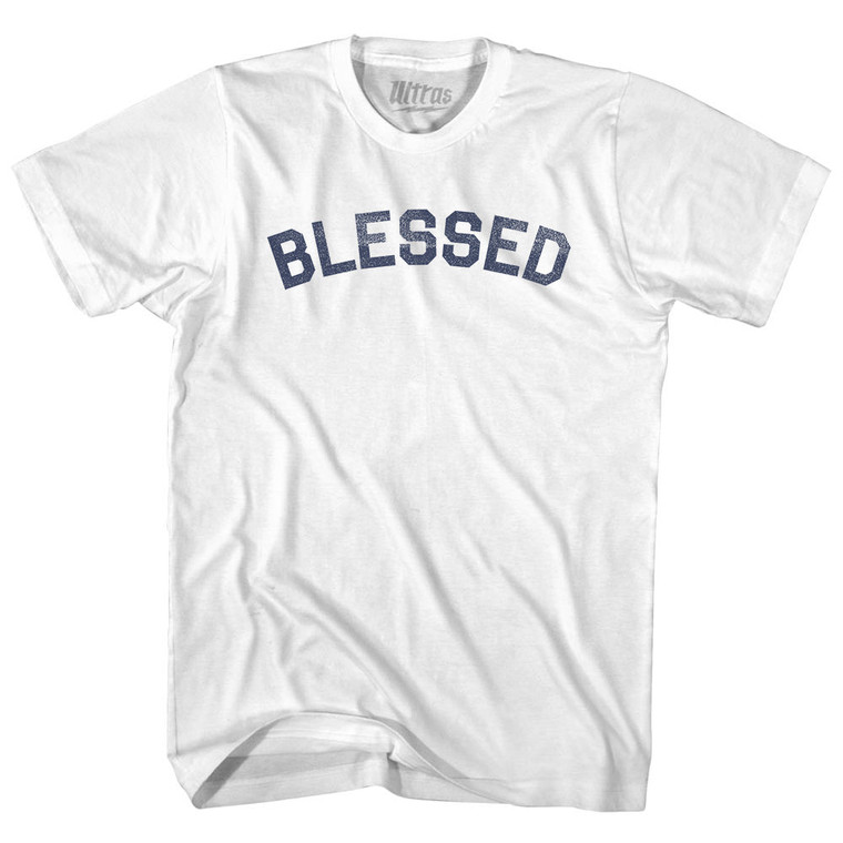 Blessed Womens Cotton Junior Cut T-Shirt - White