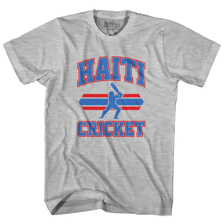 Haiti 90's Cricket Team Cotton Youth T-Shirt - Grey Heather