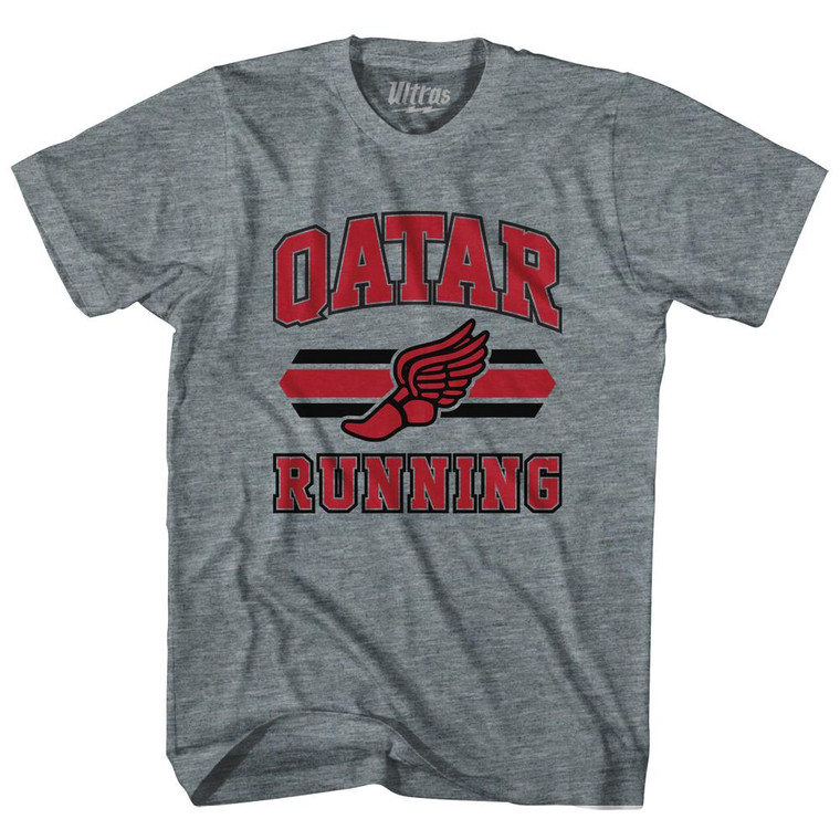 Qatar 90's Running Team Cotton Adult T-shirt - Athletic Grey