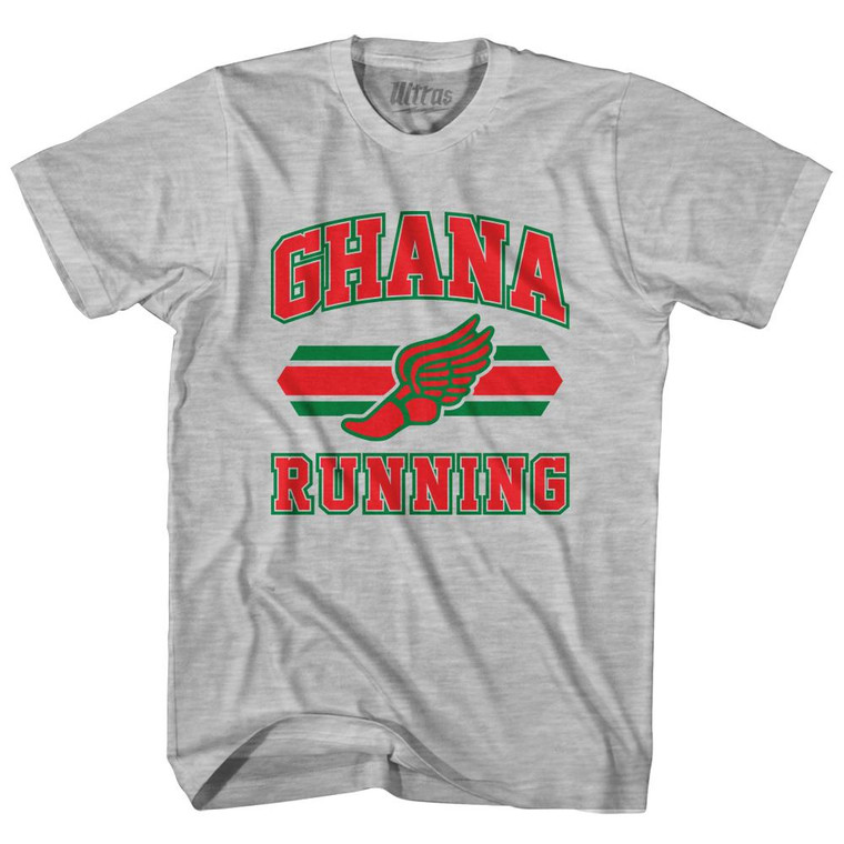 Ghana 90's Running Team Cotton Adult T-Shirt - Grey Heather