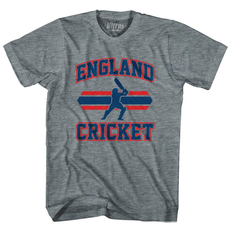 England 90's Cricket Team Tri-Blend Adult T-shirt - Athletic Grey