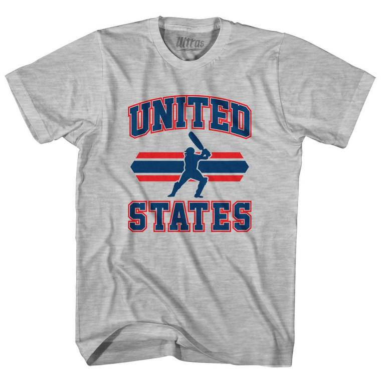 United States 90's Cricket Team Cotton Youth T-Shirt - Grey Heather