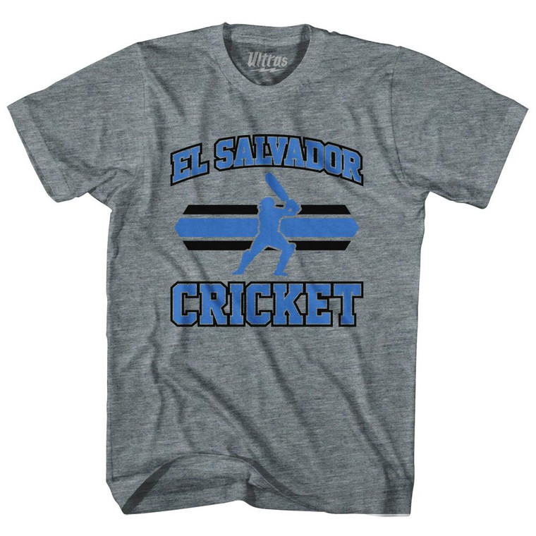 El Salvador 90's Cricket Team Tri-Blend Adult T-shirt - Athletic Grey