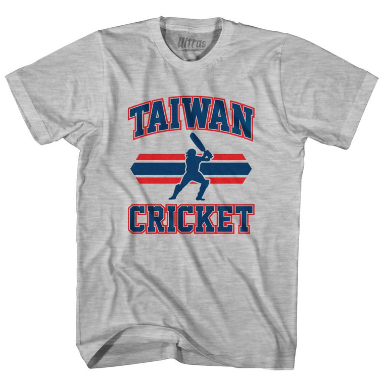 Taiwan 90's Cricket Team Cotton Youth T-Shirt - Grey Heather