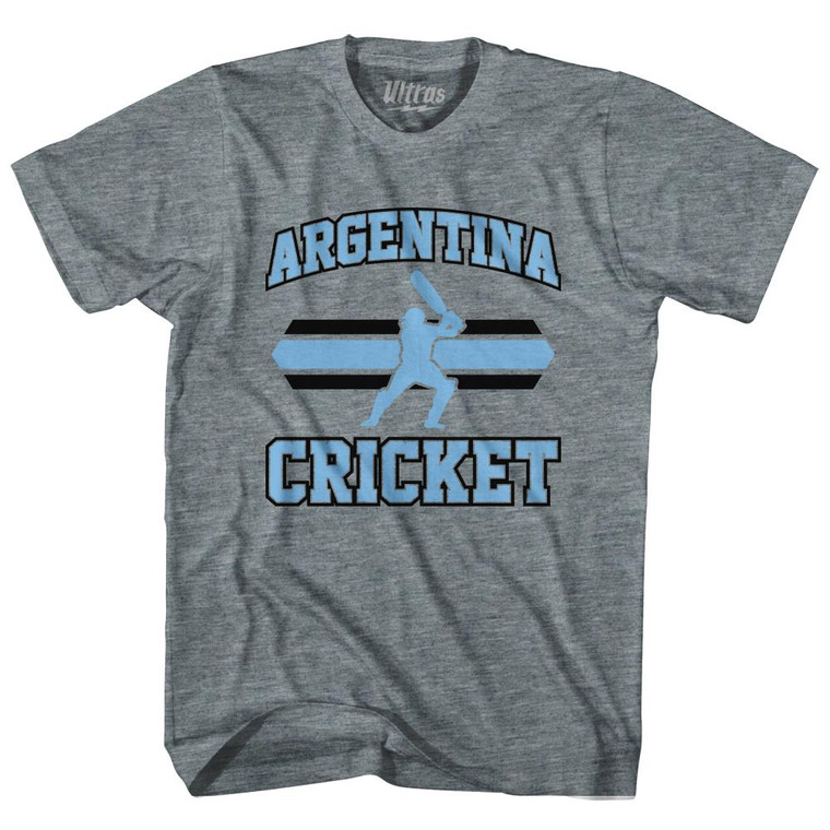 Argentina 90's Cricket Team Tri-Blend Adult T-shirt - Athletic Grey