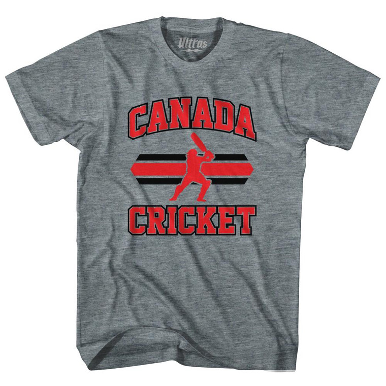 Canada 90's Cricket Team Tri-Blend Youth T-shirt - Athletic Grey