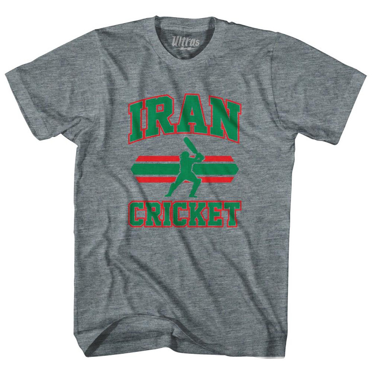 Iran 90's Cricket Team Tri-Blend Youth T-shirt - Athletic Grey